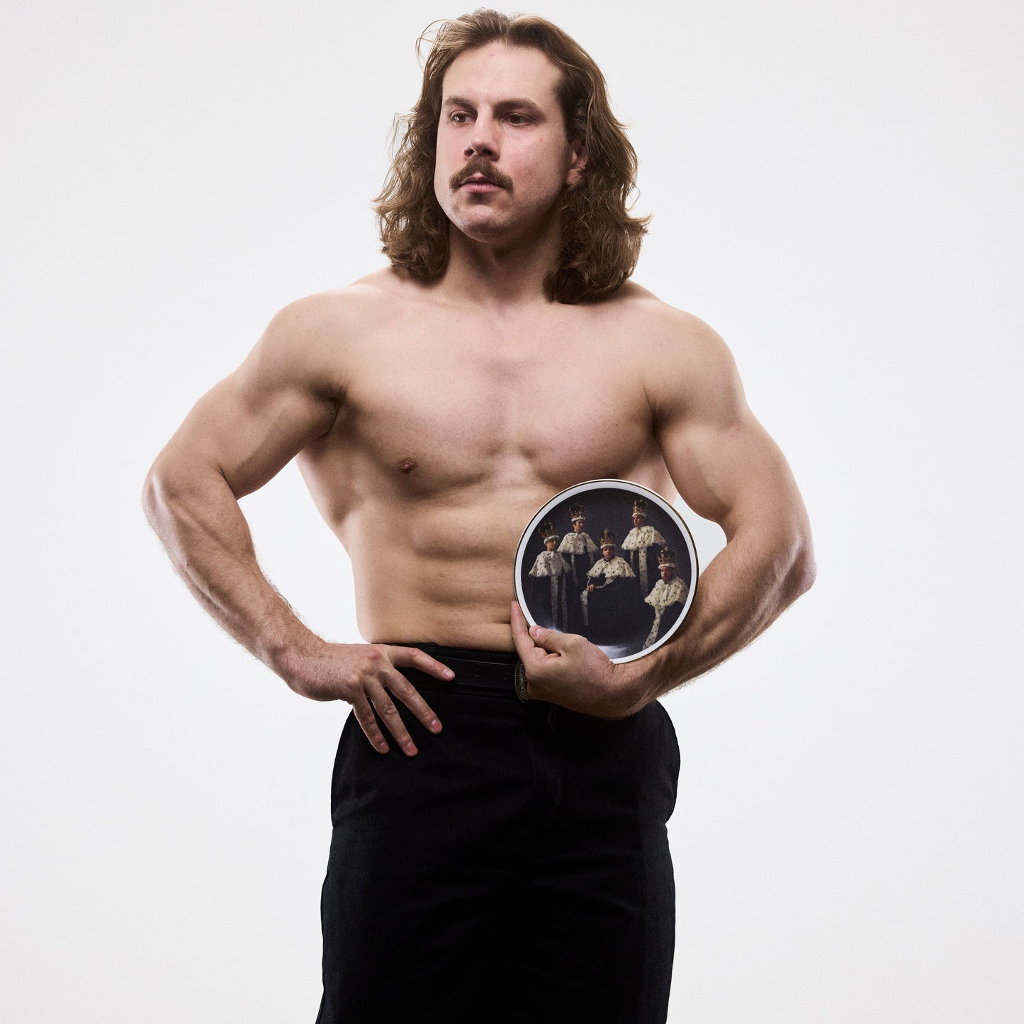 GOLD RIMMED COMMEMORATIVE PLATE - FULL BAND