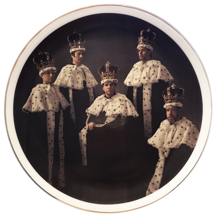 GOLD RIMMED COMMEMORATIVE PLATE - FULL BAND